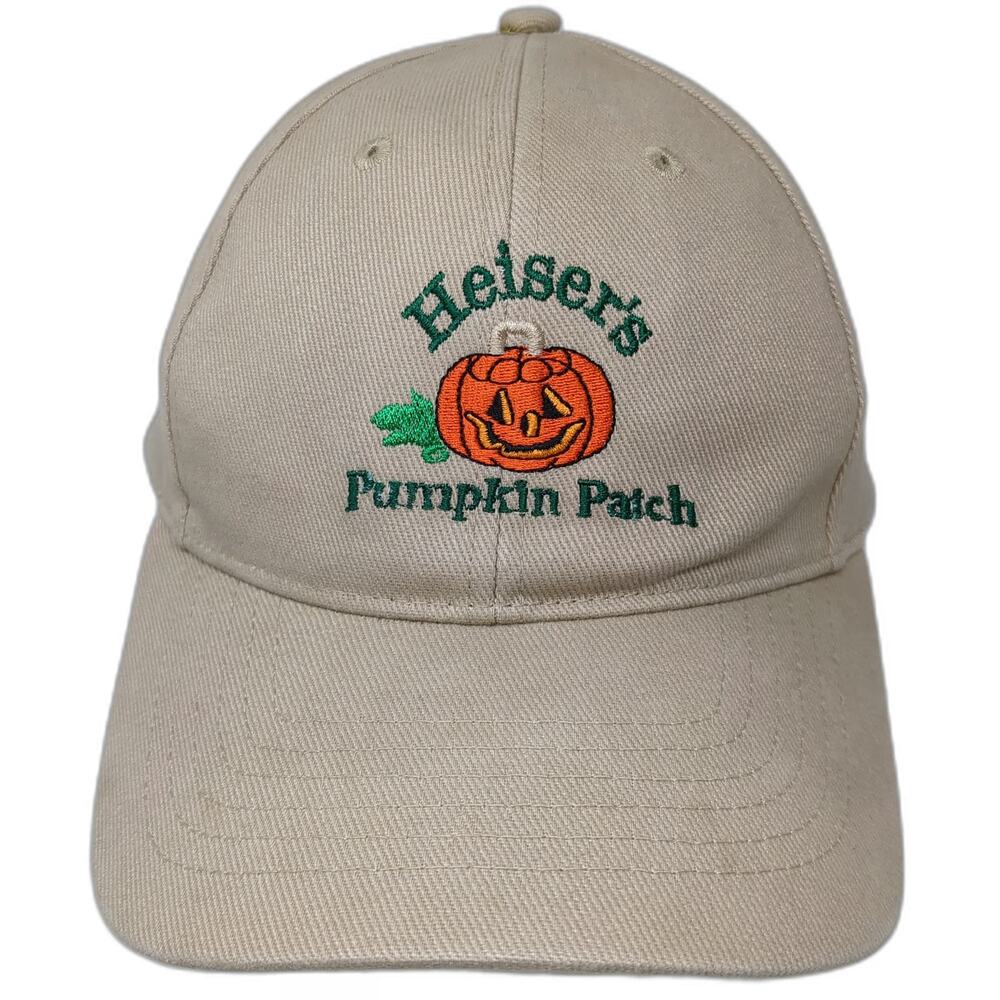 Sportsman Baseball Cap Beige OSFM Heisers Pumpkin Patch Grand Island Oregon Hat